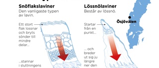 Ingen kom till skada i lavin