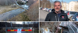 Efter raset: Nu stängs en cykelväg av i samma område • Rådet: Gör inte som cyklisterna vi såg på platsen