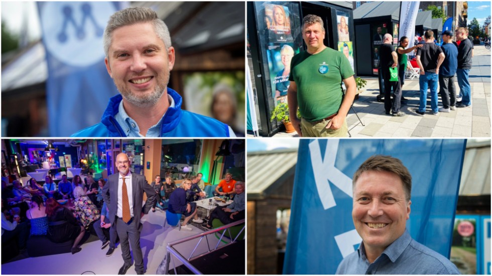 Männen som styr Region Sörmland i fyra år; Christoffer Öqvist (M), Mattias Claesson (C), Tomas Borin (VFP) och Lars Lundqvist (KD) presenterar sin budget för kommande åren närmare under regionfullmäktiges möte 22-23 november.
