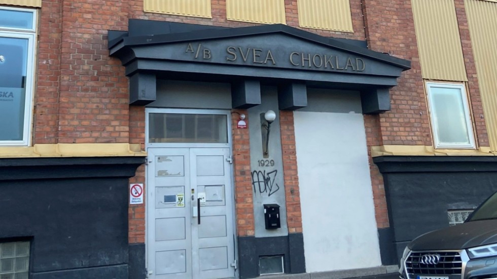 Entrén till den gamla chokladfabriken på Tullhusgatan