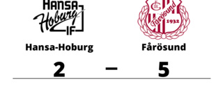 Fårösund vann mot Hansa-Hoburg på bortaplan