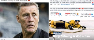 UNT:s läsare sörjer Börje Salming • "Vila i frid, det var en tuff sista match"