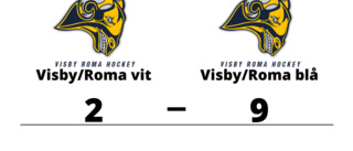 Storseger för Visby/Roma blå borta mot Visby/Roma vit