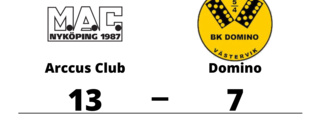 Arccus Club slog Domino på hemmaplan