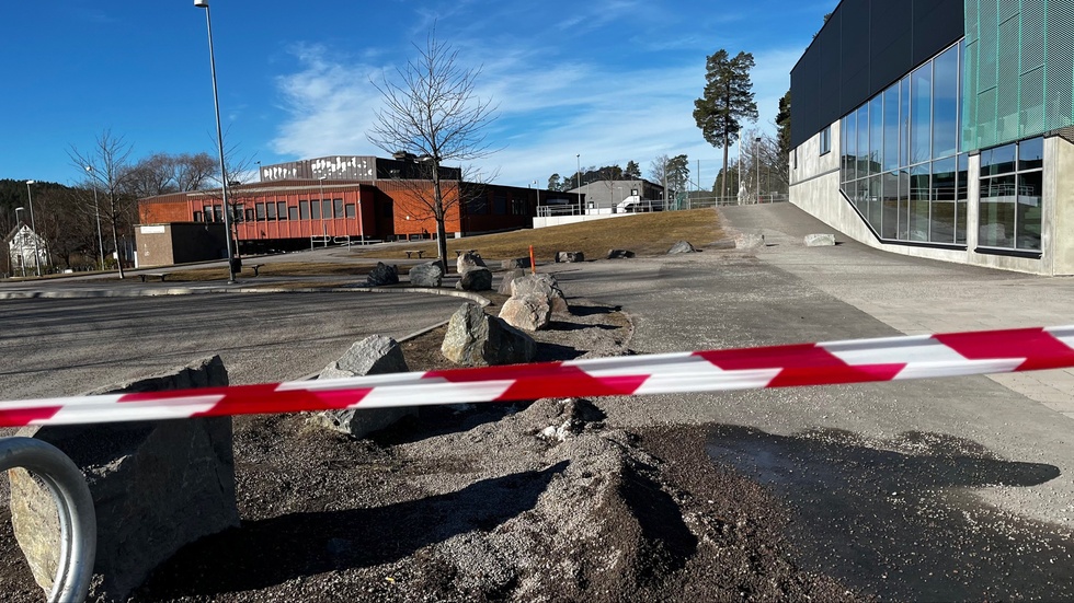 Här vid Hultdalsskolan i Åby passerade 15-åringen i hög fart på kvällen den 4 juni förra året. 