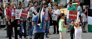 Manifestation för palestinierna i Gaza