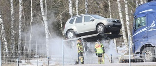 Lastbil skapade kaos på E4