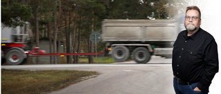 "I Slite tvingas barn att trängas med tunga stentransporter"