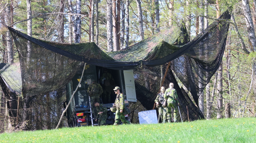 40 ungdomar från Vimmerby kallas i år till mönstring. Bilden är från en militärövning som pågick i Vimmerby under sommaren 2024. 