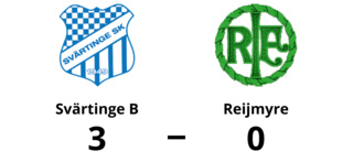 Reijmyre föll mot Svärtinge B med 0-3