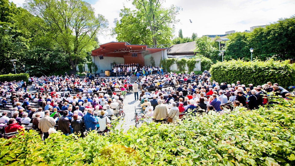 Parksnäckan i Stadsträdgården är Uppsalas flitigast använda utomhusscen sommartid.