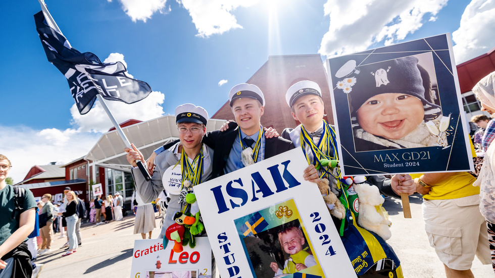 Leo Stoltz, Isak Dalberg och Max Hjertberg blev historiska som den första årskullen som tar studenten från GameDev-programmet. 