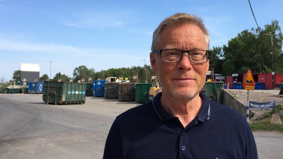 Mikael Mellberg, driftchef på Björshults återvinningsstation.