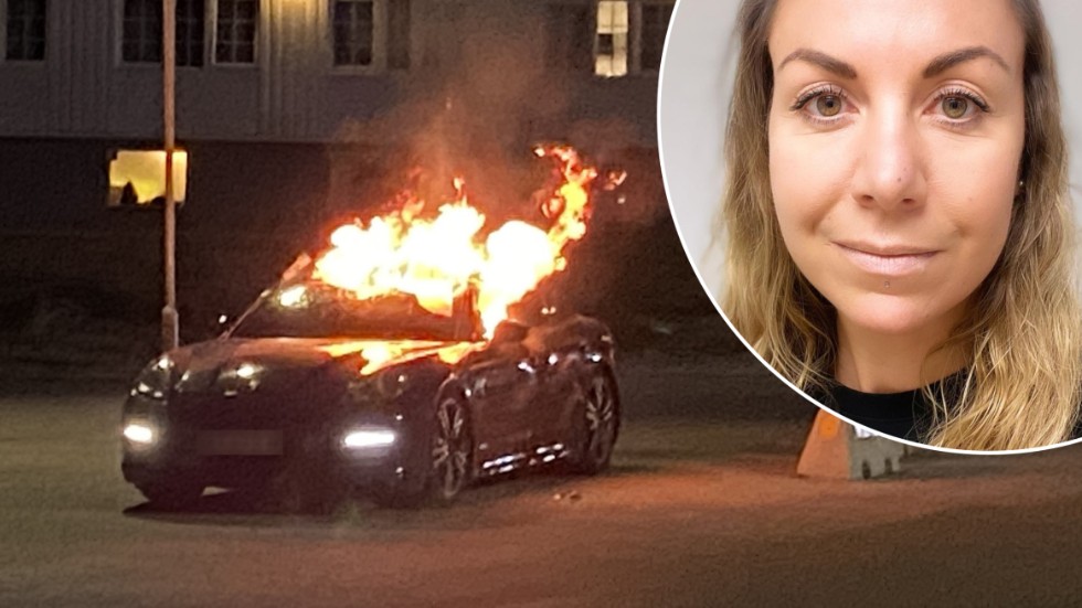 "Jag blir ju förbannad och funderar på vad som egentligen är grejen. Hur tråkigt har folk? Får de en kick av det?", säger Nadja Olsson, vars bil förstördes i den misstänkt anlagda branden.