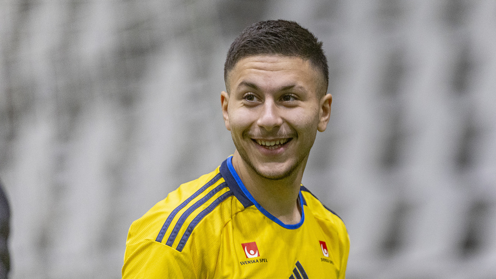 Roony Bardghji under U21-landslagets samling tidigare i november.