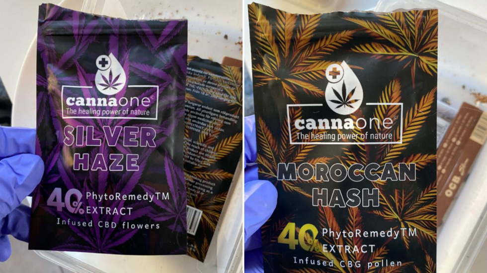 Cannabisextrakten, som enligt Enköpingsbon är lagliga och som han köper på nätet.