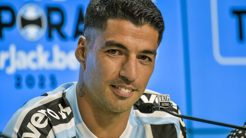 Uruguayanen Luis Suaréz, nu i Gremio i Brasilien, får ligans guldboll för 2023. Arkivbild