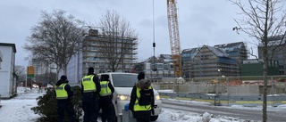 Polispådrag vid nybygget på Ringvägen