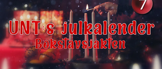 Lucka 7 i UNT:s julkalender Bokstavsjakten