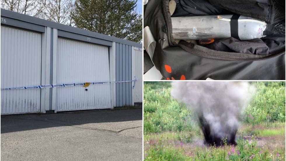 Rörbomben hittades av polis i en garagelänga i ett bostadsområde i Haparanda. Men åklagaren har inte lyckats knyta 32-åringen till den, anser tingsrätten i domen.