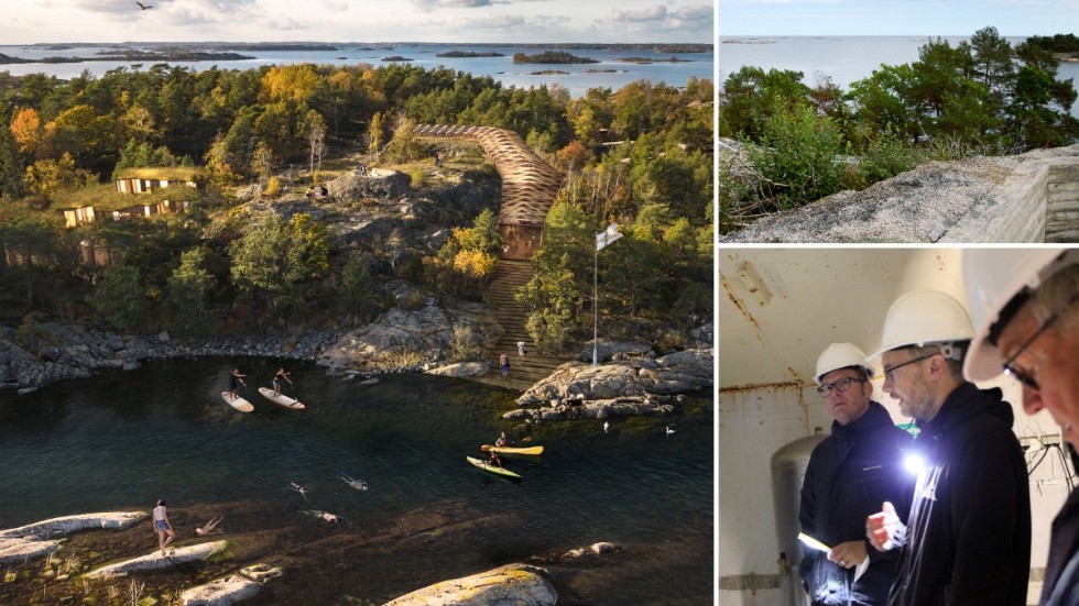 Den gamla försvarsön Bergön ska, enligt planerna, utvecklas, med flera olika boendetyper som ska locka alla typer av människor. "Ormen" med trä- och glaspartier följer precis höjdkurvorna.