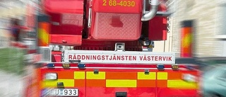 Brand i tvättmaskin i bostadshus