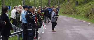 Minnesstund på mordplatsen