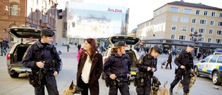 Polisprotest på Stora Torget