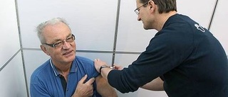 Lång kö för gratis vaccin