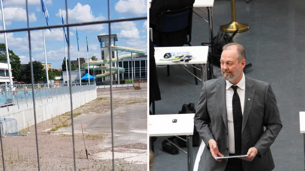 Sverigedemokraterna hoppas av beredningsgruppen för Tinnis-områdets framtid. Partiet är besvikna över att inte ha fått något gehör för sin motion om att låta badsjön återuppstå. På bilden Jörgen Ring (SD).