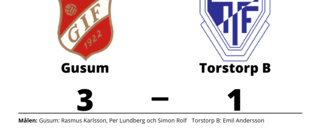 Gusum vann hemma mot Torstorp B