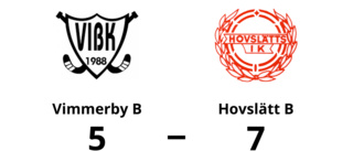 Förlust för Vimmerby B mot Hovslätt B med 5-7