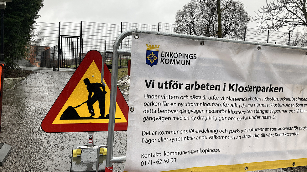 Säkerheten förbättras vid dricksvattenanläggningen i Klosterparken på Munksundet i Enköping.
