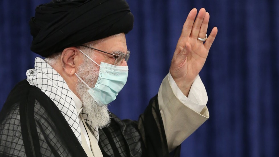 Irans högste ledare ayatolla Ali Khamenei den 12 oktober. Arkivbild.