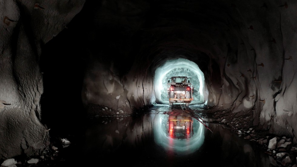 Tunneln till Per Geijer-malmen växer fram med 4, 5 meter varje dag mot målet – 9 kilometer.