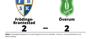 Frödinge-Brantestad fixade kryss hemma mot Överum