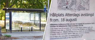 Hållplatsen vid butiken stängdes: ”Ställer till det”