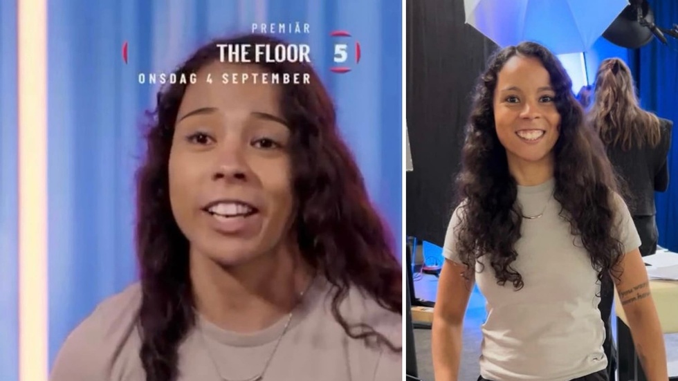 Esmeralda Tällö från inspelningen av den nya tv-satsningen "The floor Sverige", som spelades in i somras.