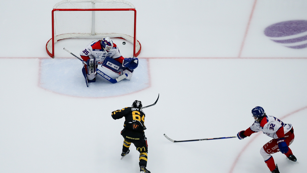 Jonathan Pudas fick näta i den tredje perioden, på ett friläge i powerplay.