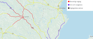 Snö och is på E4 – dagens väglag