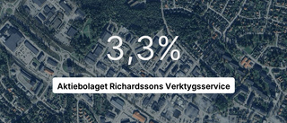 Omsättningen tar fart för Aktiebolaget Richardssons Verktygsservice - steg med 20,9 procent