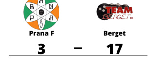 Berget utklassade Prana F på bortaplan