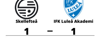 Oavgjort mellan Skellefteå och IFK Luleå Akademi i P 17 Div 1 Region 6 Grupp 1