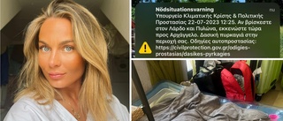 Johanna evakuerades från hotellet på Rhodos – sover på stengolv