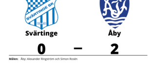 Svärtinge föll mot Åby