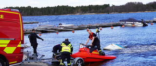 Båt var på väg att sjunka i centrala Västervik