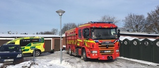 Larm om brand i radhus