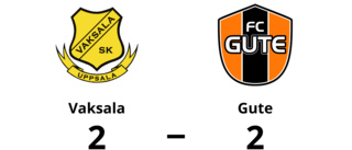 Oavgjort mellan Vaksala och Gute i P 17 division 1 Region 5 Grupp 1