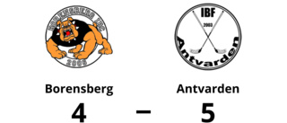 Borensberg föll mot Antvarden med 4-5