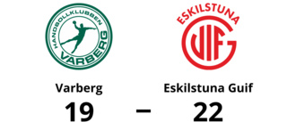 Eskilstuna Guif vann första matchen mot Varberg